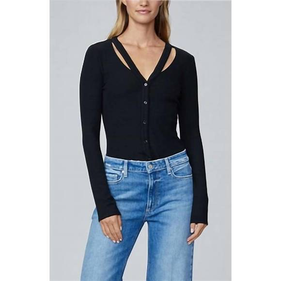 NEW PAIGE sycamore cardigan in black - Picture 1 of 1